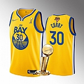 Warriors 30 Stephen Curry Yellow Nike 2022 Finals Champions Swingman Jersey,baseball caps,new era cap wholesale,wholesale hats